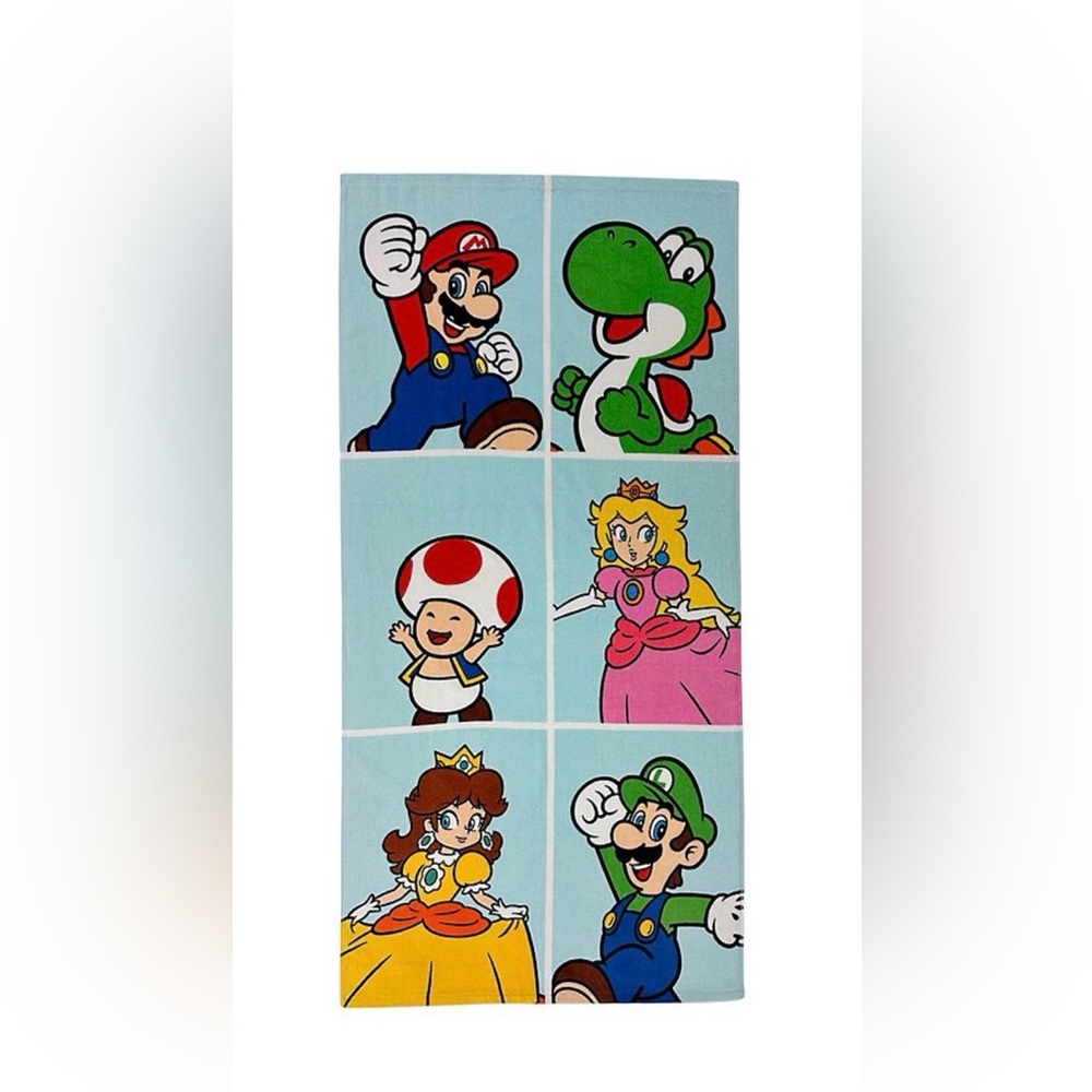 Mario Peach Friends Kids Beach Towel